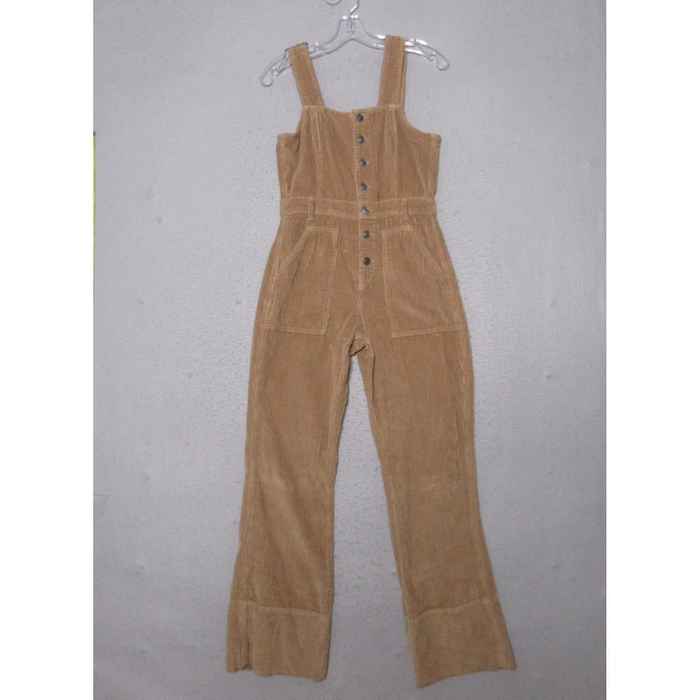 Aerie Corduroy Kick Flare Overalls Jumpsuit Boho Overalls Retro Neutral Workwear
